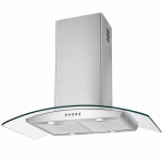Máy Hút Mùi Đảo KAFF KF-IS90GH Kính Cong Inox 90cm, Công Suất 1200m³/h