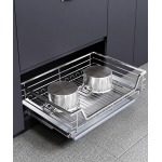 Kệ Đựng Xoong Nồi Nan Vuông Inox SUS304 Xước Mờ GROB