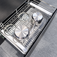 Kệ Đựng Xoong Nồi Mix Oval Inox 304 GROB | Bếp Châu Âu