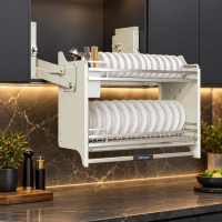 Giá Bát Di Động Nan Dẹt EUROGOLD Inox 304 – Khung Trắng