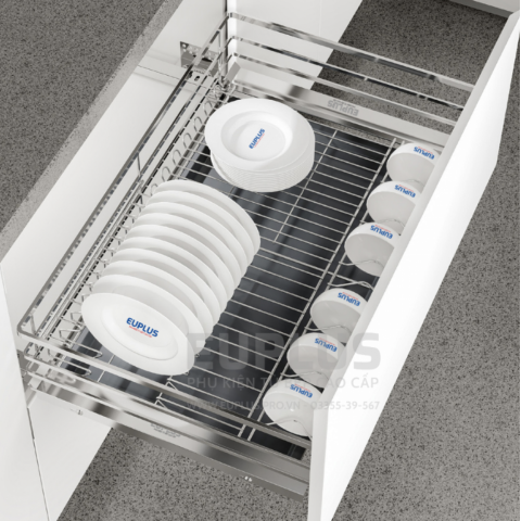 Giá Bát Đĩa Đa Năng Euplus EV Inox 304 Nan Dẹt