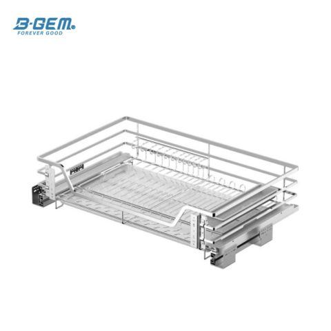 GIÁ BÁT ĐĨA NAN DẸT INOX 304 CAO CẤP, HỆ DẪN HƯỚNG CHỐNG RUNG BGKC02A
