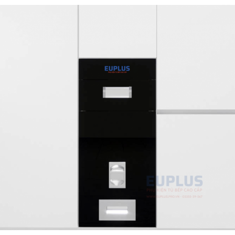 THÙNG GẠO EUPLUS B30 MẶT GƯƠNG TRẮNG - ĐEN