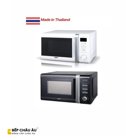 Lò Vi Sóng KAFF KF-AM825TW / AM825TB 25 Lít Made in Thailand – Kết Hợp Nướng, 8 Menu Tự Động, Rã Đông Thông Minh