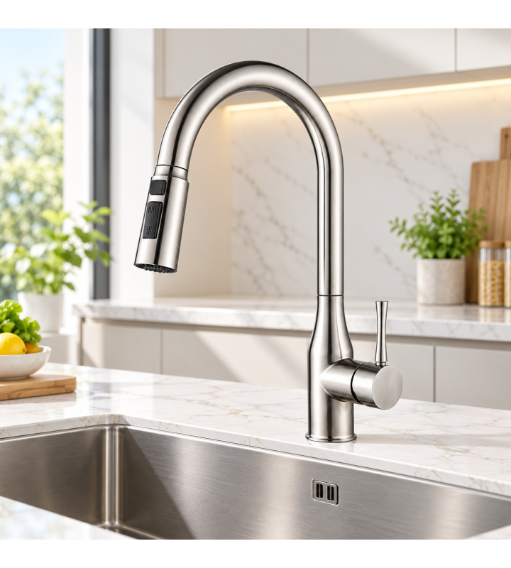 B-Gem - T05Revo - VÒI CHÉN NÓNG LẠNH DÂY RÚT CAO CẤP