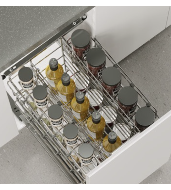 Giá Gia Vị Nan Oval EUROGOLD Inox 304 – Ray Giảm Chấn