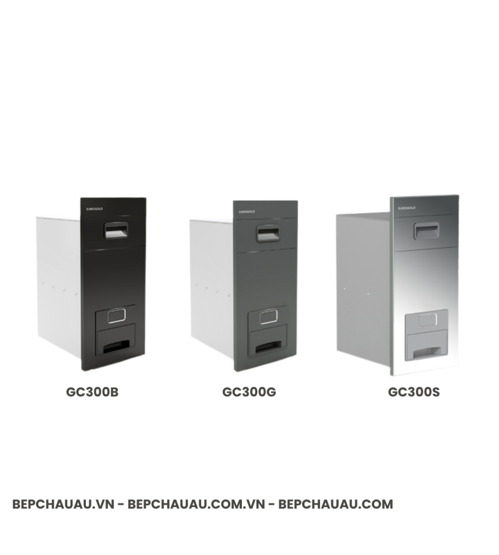 Thùng Gạo Gương Nút Nhấn EUROGOLD GC300 – 3 Màu Đen, Ghi, Bạc