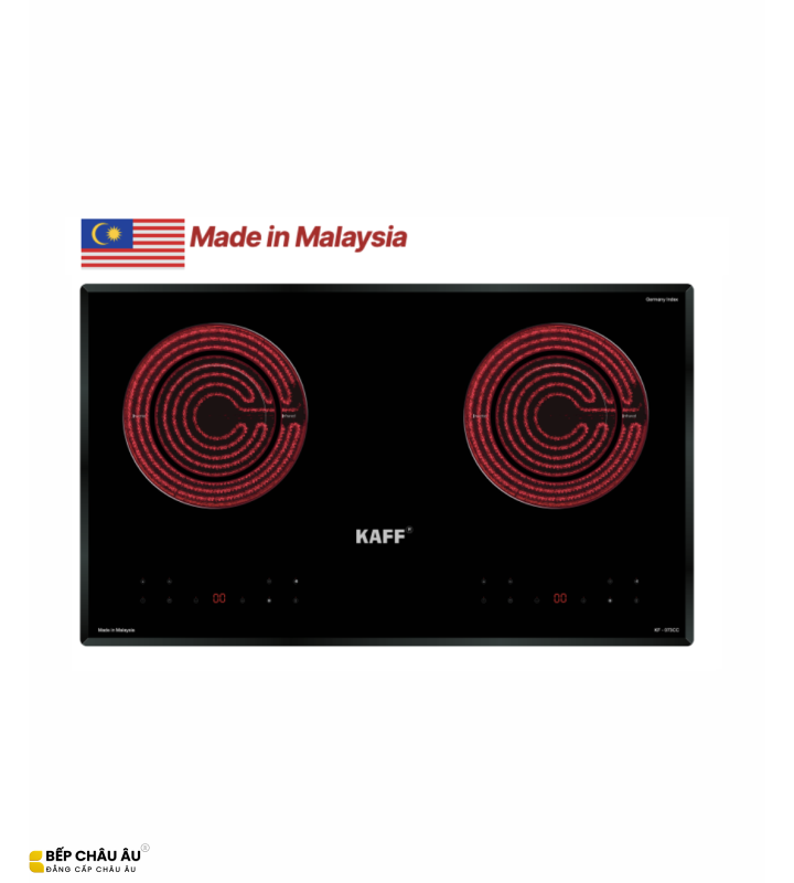 Bếp Điện Đôi KAFF KF-073CC Malaysia – Inverter Tiết Kiệm Điện, Mặt Kính Crystal, Booster