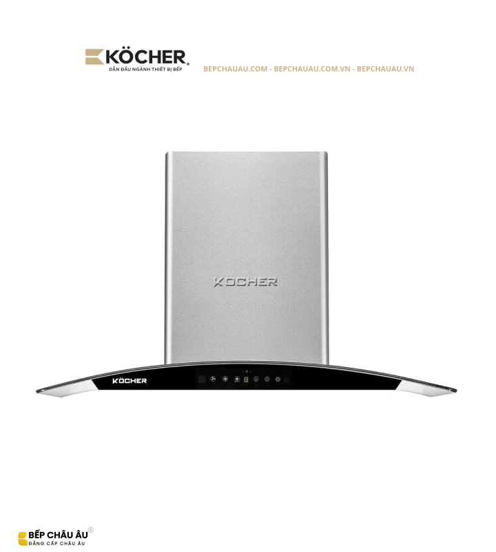 Máy Hút Mùi Kính Cong Köcher K-229I 70cm/90cm – Booster 1850m³/h, Ultra Swing Siêu Êm, Cảm Ứng Vẫy Tay