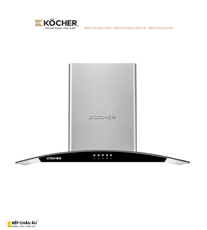 Máy Hút Mùi Kính Cong Köcher K-8872I 70cm/90cm – Ultra Swing Siêu Êm, Công Suất Hút 1550m³/h