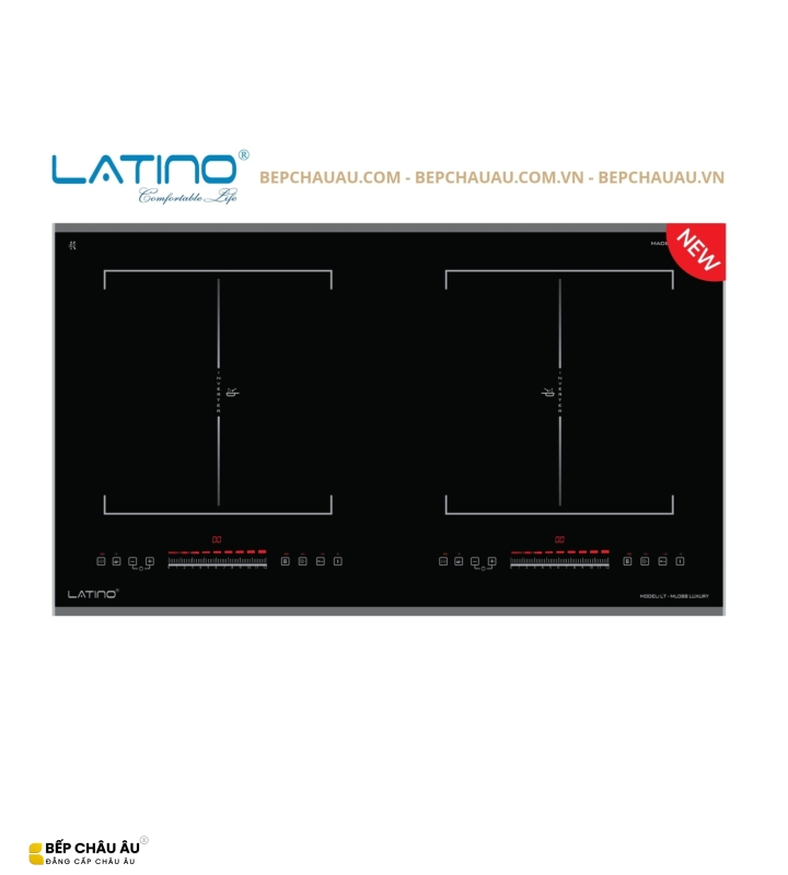 Bếp Từ Đôi Latino LT-ML088 Luxury Inverter – Kính Kang