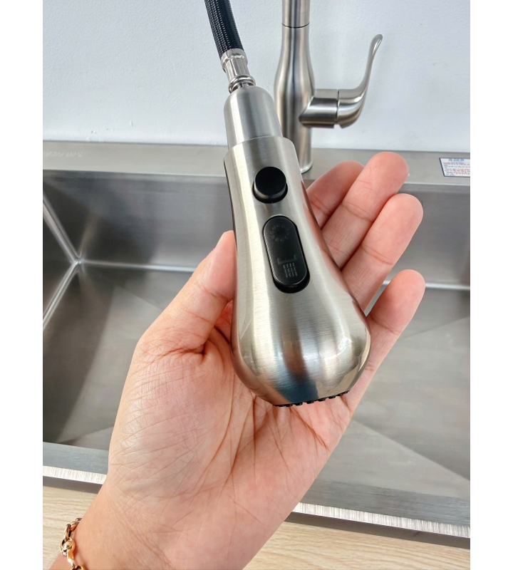 VÒI CHÉN NÓNG LẠNH DÂY RÚT CAO CẤP B-Gem - T07Riva 