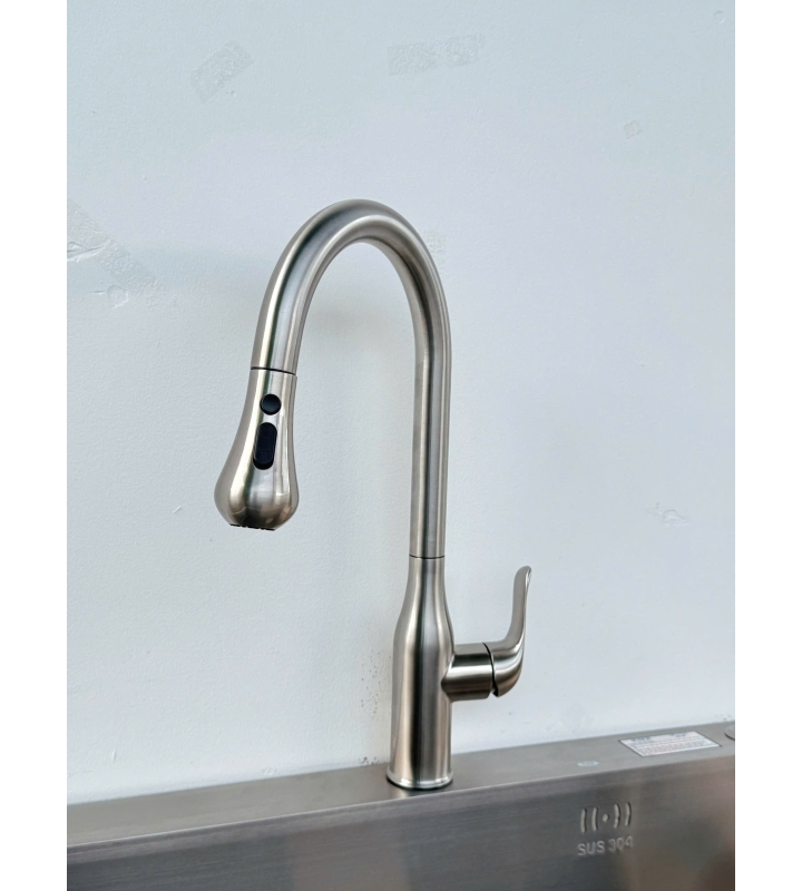 VÒI CHÉN NÓNG LẠNH DÂY RÚT CAO CẤP B-Gem - T07Riva 